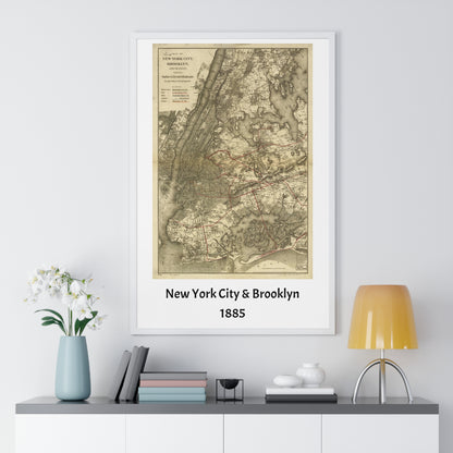 Map of New York City and Brooklyn, 1885