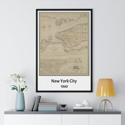 Map of New York City, 1860