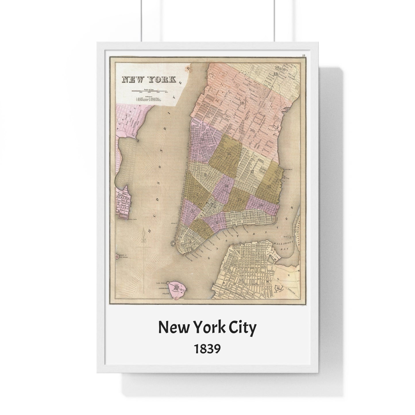 Map of New York City, 1839