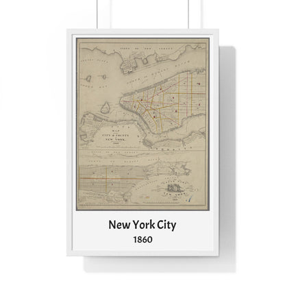 Map of New York City, 1860