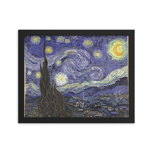 The Starry Night, Van Gogh, Framed poster