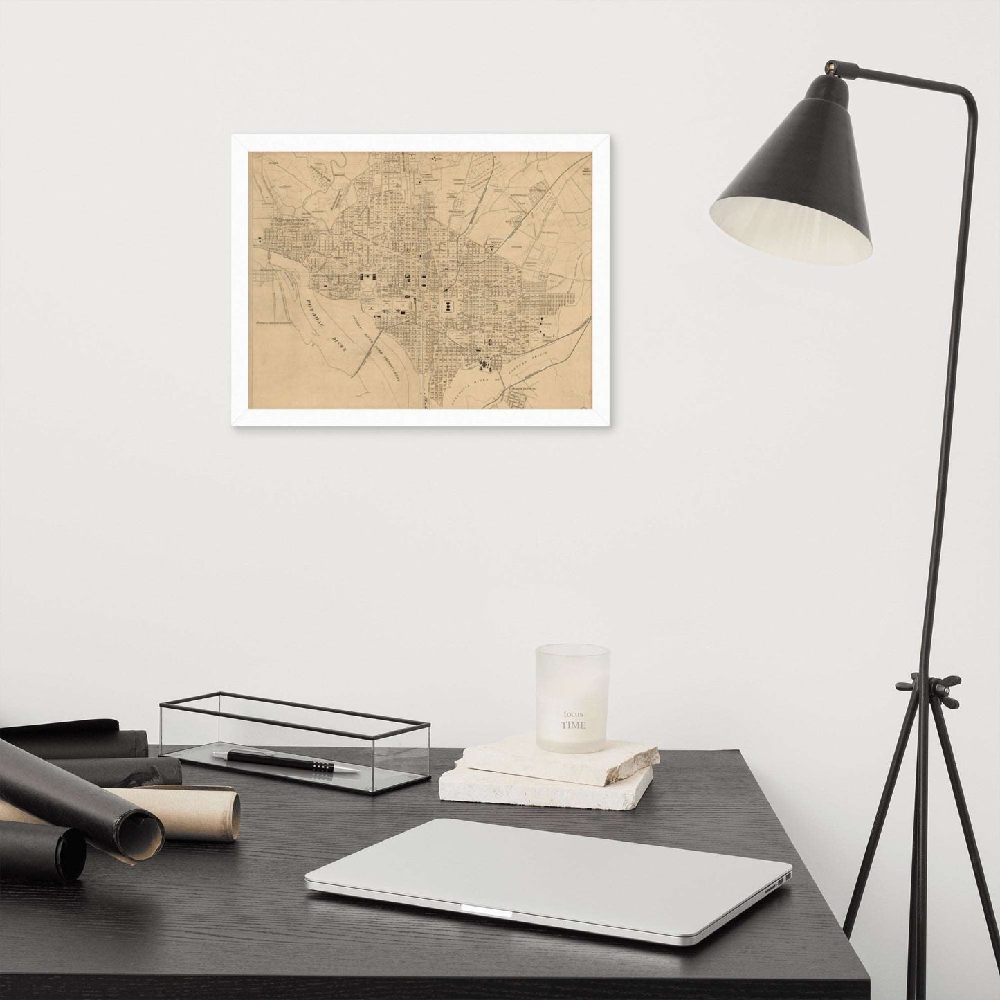 Map of Washington DC, 1886, Framed Poster